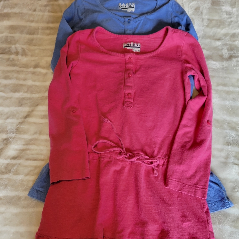 EUC Basic Editions 2pk Girls Dresses Size 6/6X